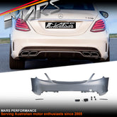 Sport Rear Bumper bar Bodykit for Mercedes-Benz C-Class W205 Sedan & C43 C63 AMG 2014-2021